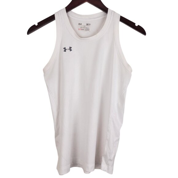 bundle 2 Under Armour Workout Tank Tops blue/white high neck size small - Picture 2 of 8